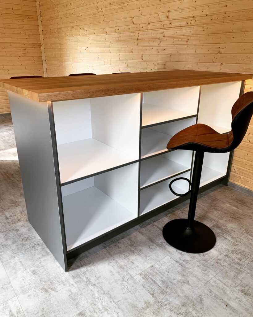 Bartresen, massive Eiche, anthrazit