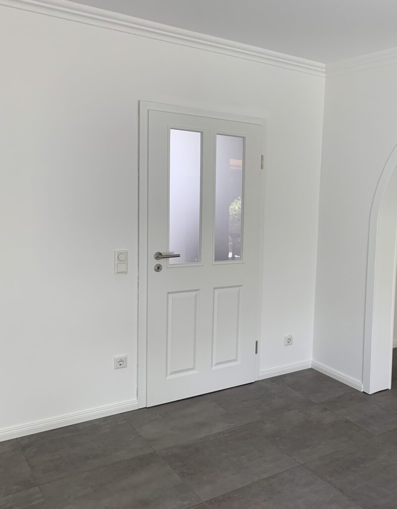 Zimmertür mit Lichtausschnitt, Satina Glas